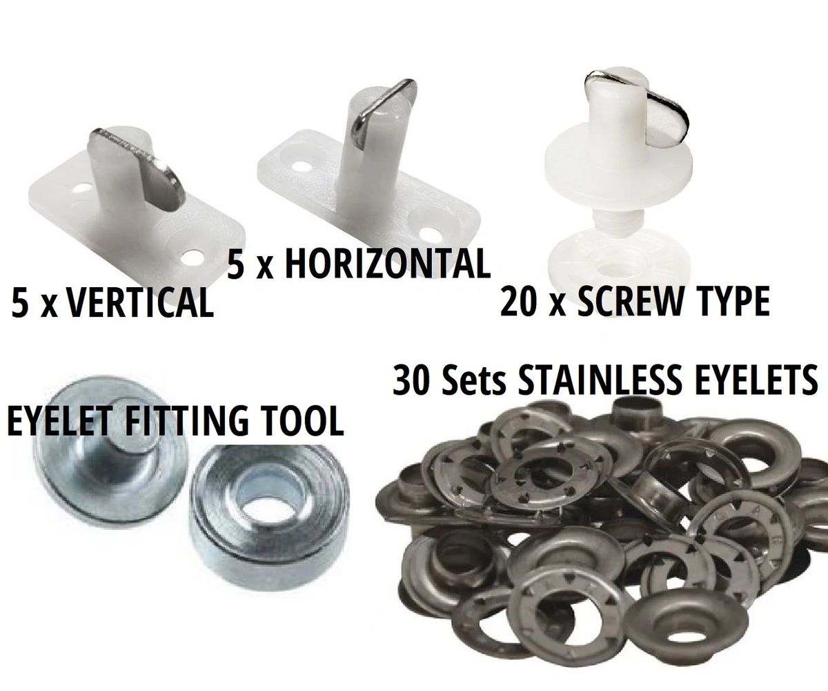 STAYPUT FASTENER FITTING SET INCL. 316 STAINLESS STEEL EYELETS